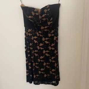 Rebecca Taylor Strapless Lace Mini Dress